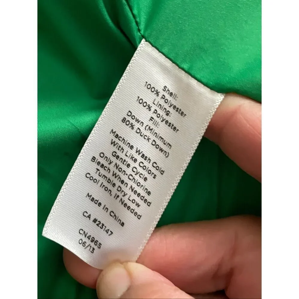 Talbots blue/green puffer vest zip/snap front EUC size small - Picture 5 of 6